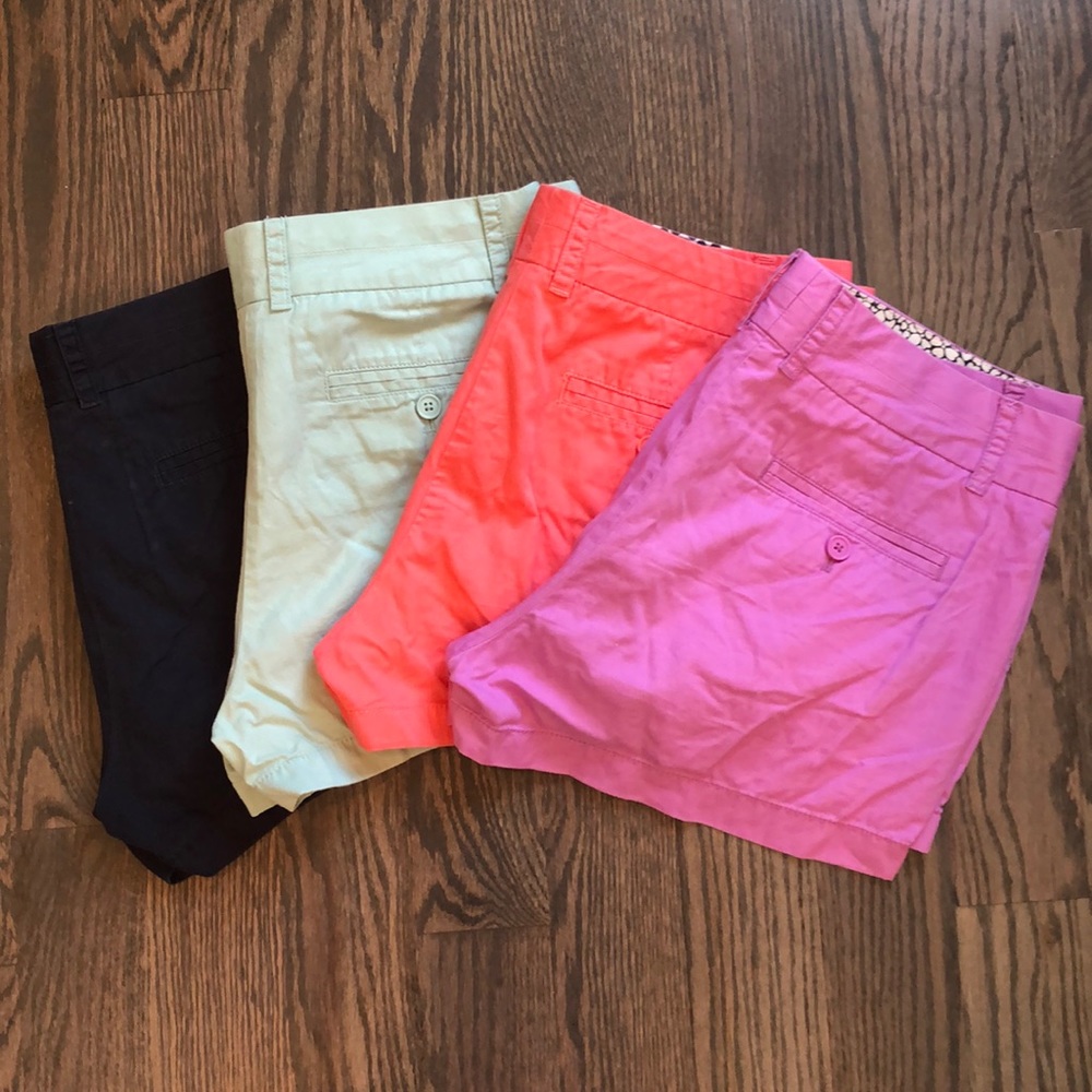 J CREW broken in 3 inch CHINO SHORTS